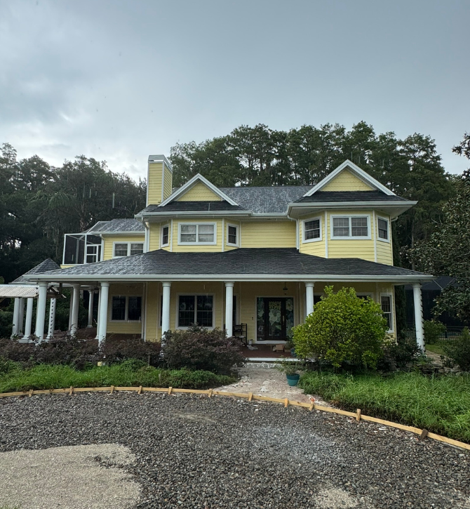 Custom seamless gutter and drainage project in Tampa Bay